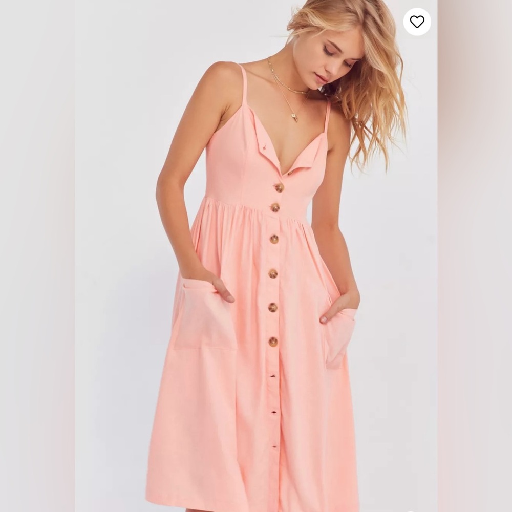 Urban outfitters Emilia Button-Down A-Line Midi Dress